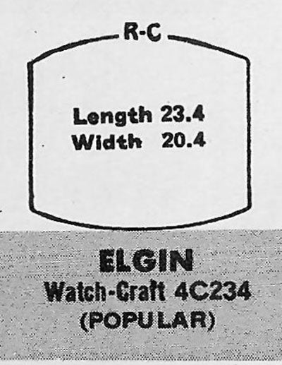 ELGIN - Tonneau 23.4mm x 20.3mm