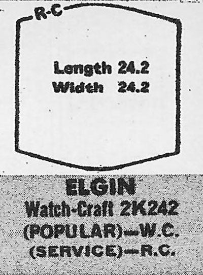 ELGIN - Tonneau 24.2mm x 24.2mm