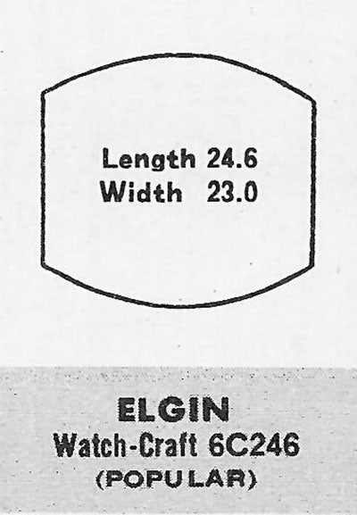 ELGIN - Tonneau 24.6mm x 23.0mm