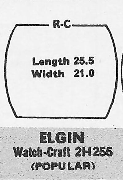 ELGIN - Tonneau 25.5mm x 20.9mm