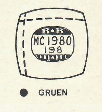 GRUEN : VERITHIN-SENTINEL & VERITHIN-SPARTAN - Cushion 19.8mm x 19.8mm