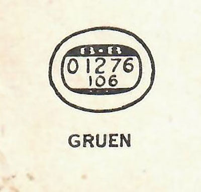 GRUEN - Oval 12.7mm x 10.6mm