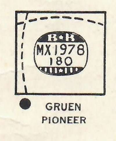GRUEN : VERITHIN-FOSTER (AND OTHERS) - Rectangle 19.7mm x 18.0mm DUREX