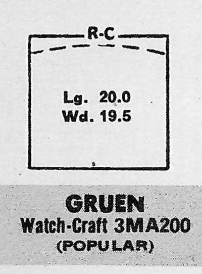 GRUEN : 501/500 - Rectangle 20.0mm x 19.5mm