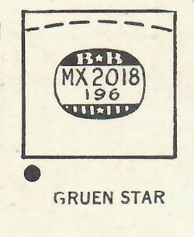 GRUEN : ALDRICH (AND OTHERS) - Rectangle 20.1mm x 19.6mm DUREX