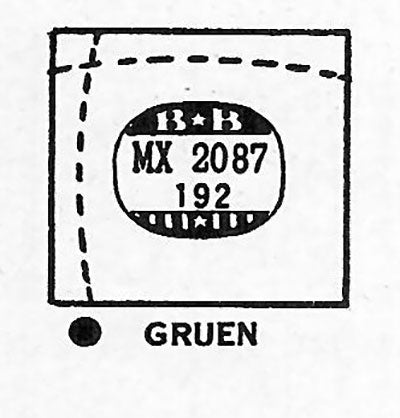GRUEN : VERITHIN-BERKSHIRE (AND OTHERS) - Rectangle 20.8mm x 19.2mm