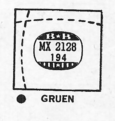 GRUEN : VERITHIN-GROOM FLEX & 672/435 - Rectangle 21.2mm x 19.4mm
