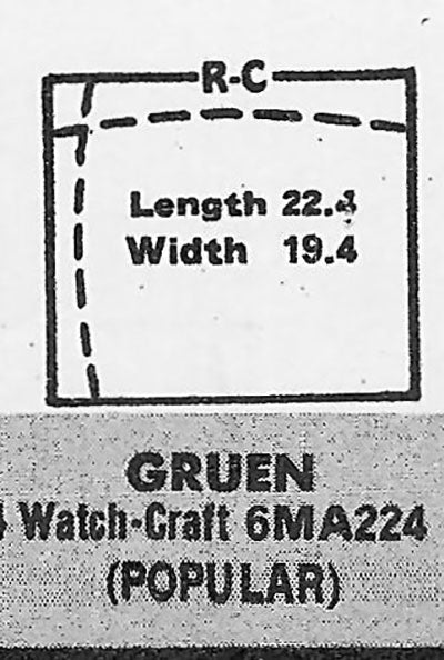 GRUEN : VERITHIN-CAMARGO (AND OTHERS) - Rectangle 22.4mm x 19.4mm