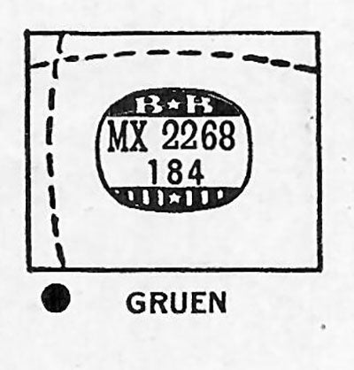 GRUEN : VERITHIN-ELECTOR (AND OTHERS) - Rectangle 22.6mm x 18.4mm