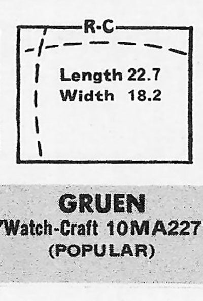 GRUEN : 370/597 - Rectangle 22.7mm x 18.2mm
