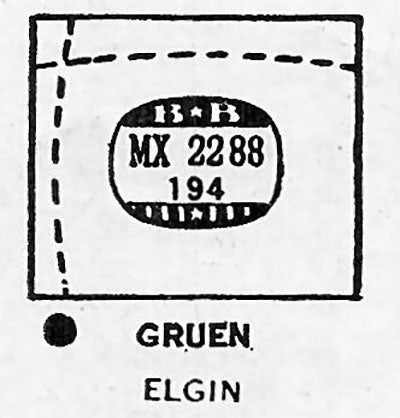 ELGIN & GRUEN : MULTIPLE MODELS - Rectangle 22.8mm x 19.4mm