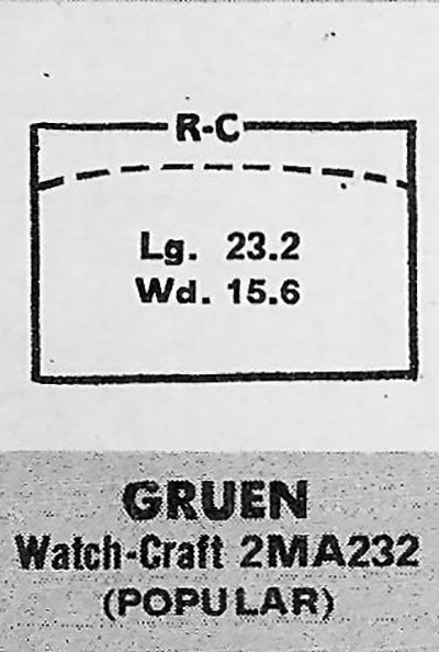 GRUEN : 410/372 & 581/372 - Rectangle 23.2mm x 15.6mm