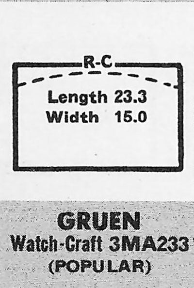 GRUEN : 230/304 - Rectangle 23.3mm x 15.0mm