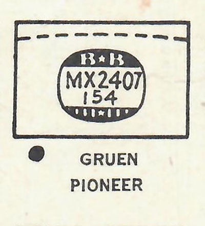GRUEN : WINTON & 704/360 - Rectangle 24.0mm x 15.4mm