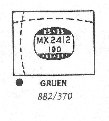GRUEN : 882/370 - Rectangle 24.1mm x 19.0mm