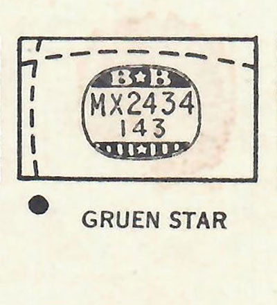 GRUEN : 501/278 - Rectangle 24.3mm x 14.3mm DUREX