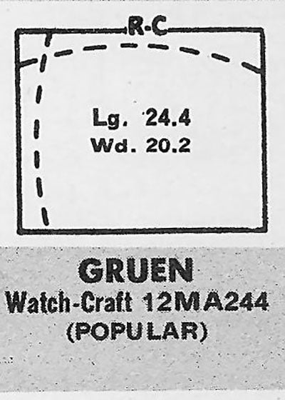 GRUEN : 440/576 - Rectangle 24.4mm x 20.2mm