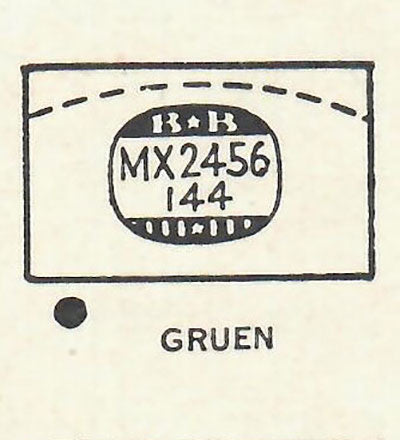 GRUEN - Rectangle 24.5mm x 14.4mm