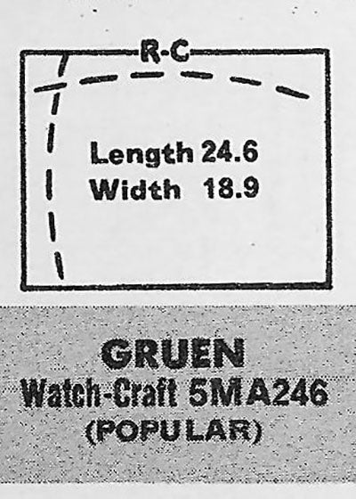 GRUEN : 370/607 - Rectangle 24.6mm x 18.9mm