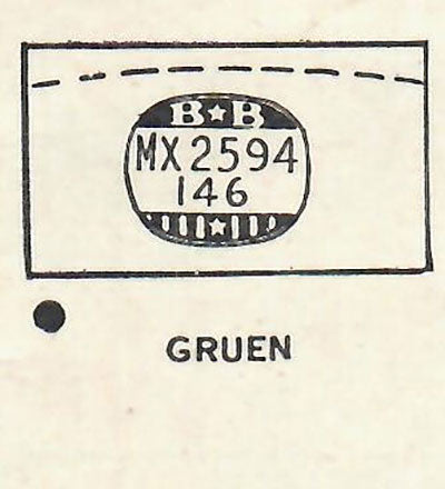 GRUEN : 501/257 - Rectangle 25.9mm x 14.7mm DUREX