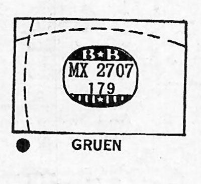 GRUEN : CURVEX-CARLTON (AND OTHERS) - Rectangle 27.0mm x 17.9mm DUREX
