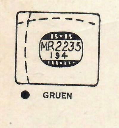 GRUEN : CURVEX-CAPTAIN & 574/440 - Rectangle w/Radius Corners 22.3mm x 19.4mm