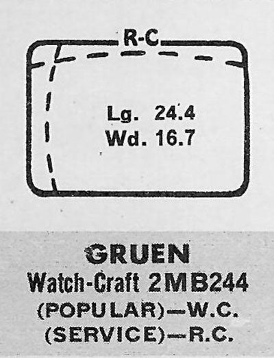 GRUEN : 405/374 - Rectangle w/Radius Corners 24.4mm x 16.6mm