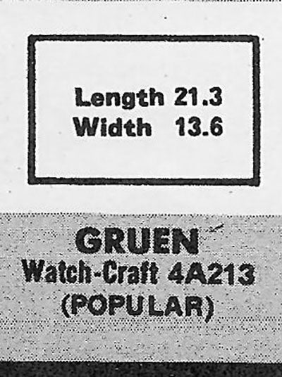 GRUEN : 165/222 - Rectangle 21.3mm x 13.6mm