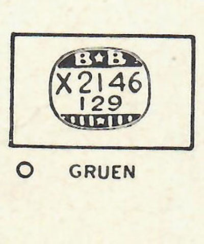 GRUEN : 165/196 & 313/169 - Rectangle 21.4mm x 12.9mm PLANEX