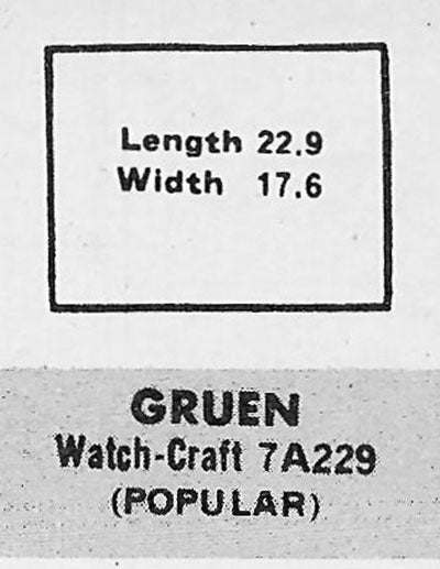 GRUEN : 485/244 - Rectangle 22.9mm x 17.6mm