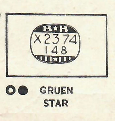GRUEN : BENSON (AND OTHERS) - Rectangle 23.7mm x 14.8mm DUREX