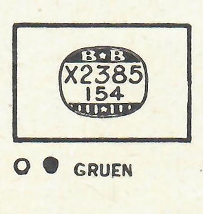 GRUEN - Rectangle 23.8mm x 15.4mm