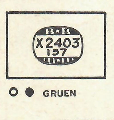 ELGIN : 2243 AND GRUEN - Rectangle 24.0mm x 15.7mm DUREX