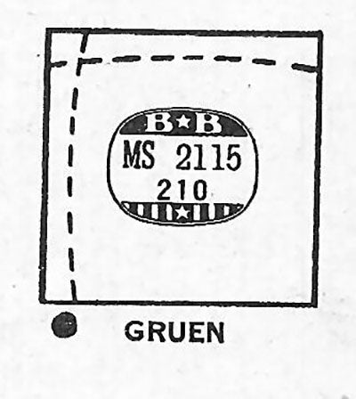 GRUEN : MULTIPLE MODELS - Square 21.1mm x 21.0mm