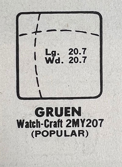 GRUEN : 753/440 - Square w/Radius Corners 20.7mm x 20.7mm