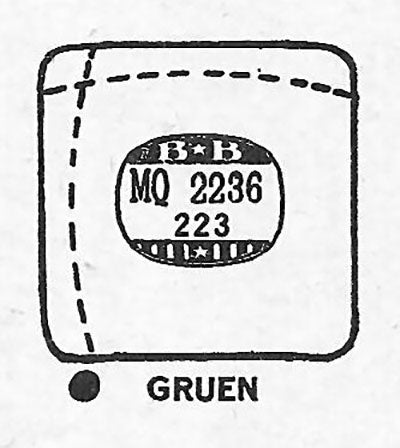 GRUEN : MULTIPLE MODELS - Square w/Radius Corners 22.3mm x 22.3mm