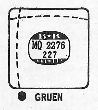 GRUEN : MULTIPLE MODELS - Square w/Radius Corners 22.7mm x 22.7mm
