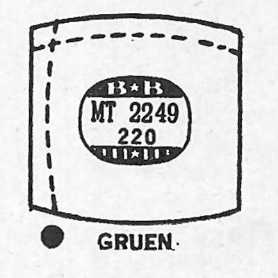 GRUEN : AUTO WIND EMBLEM & 640/475 - Tonneau 22.4mm x 22.0mm