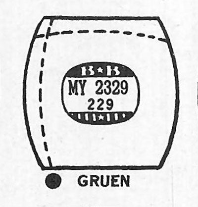 GRUEN : VERITHIN-CHIEF & 679/421 - Tonneau 23.2mm x 22.9mm