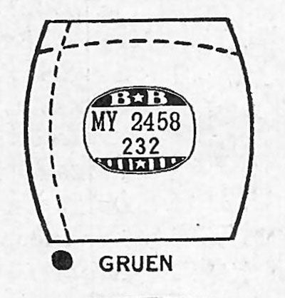 GRUEN : MULTIPLE MODELS - Tonneau 24.5mm x 23.2mm DUREX