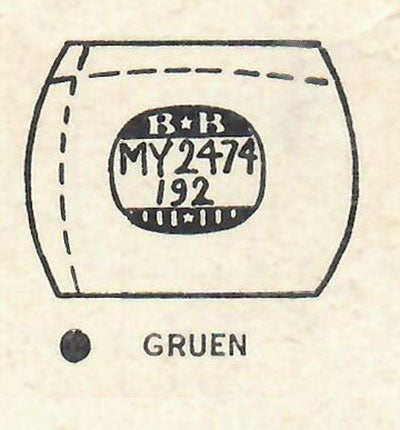 GRUEN : MULTIPLE MODELS - Tonneau 24.7mm x 19.2mm