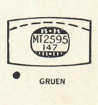 GRUEN - Tonneau 25.9mm x 14.7mm