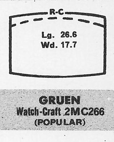 GRUEN : 400/364 - Tonneau 26.7mm x 17.5mm