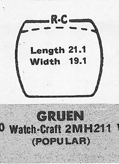 GRUEN : 700/337 - Tonneau 21.1mm x 19.1mm