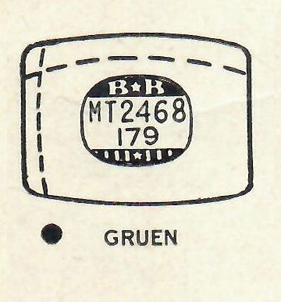 GRUEN : MULTIPLE MODELS - Tonneau w/Radius Corners 24.6mm x 17.9mm DUREX