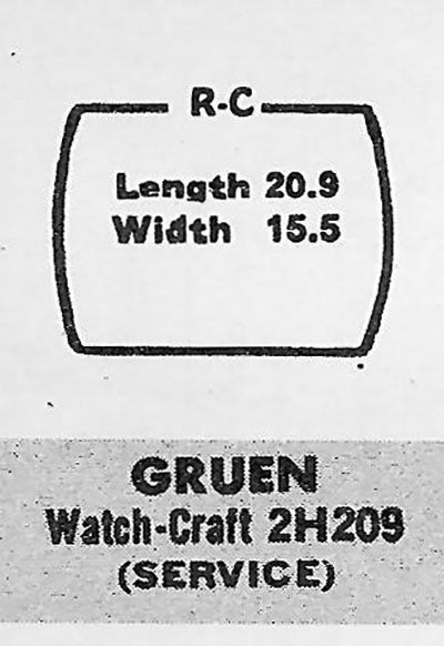 GRUEN : 400/298 - Tonneau 20.9mm x 15.5mm
