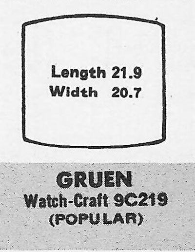 GRUEN : 315/88 - Tonneau 21.9mm x 20.7mm