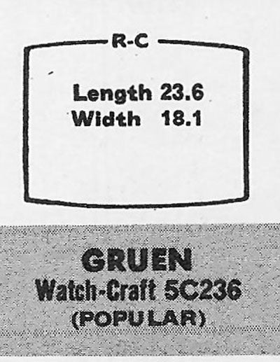 GRUEN - Tonneau 23.6mm x 18.1mm