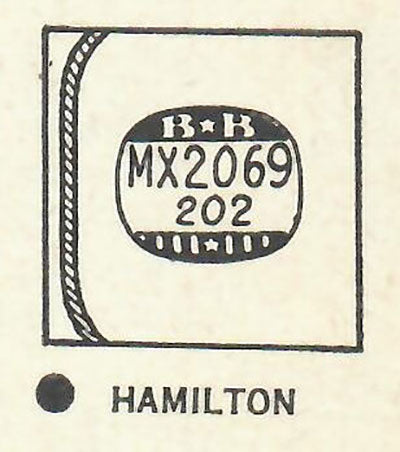 HAMILTON : MIDAS - Rectangle 20.6mm x 20.2mm DUREX