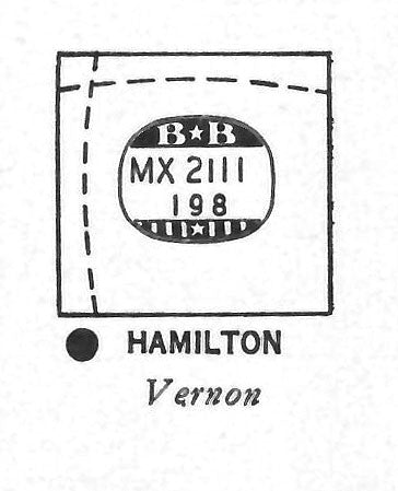 HAMILTON : VERNON - Rectangle 21.1mm x 19.8mm